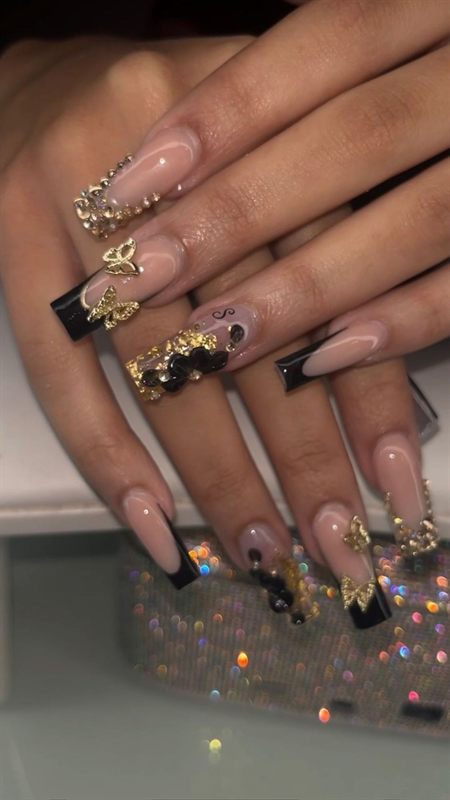 Nails by Malani - Gold Butterflies